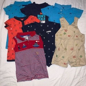 ❤️ 4/$15 — 
Baby boy 12 m lot onesies